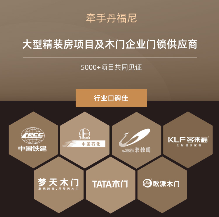 丹福尼大型房地产开发商及木门企业门锁供应商